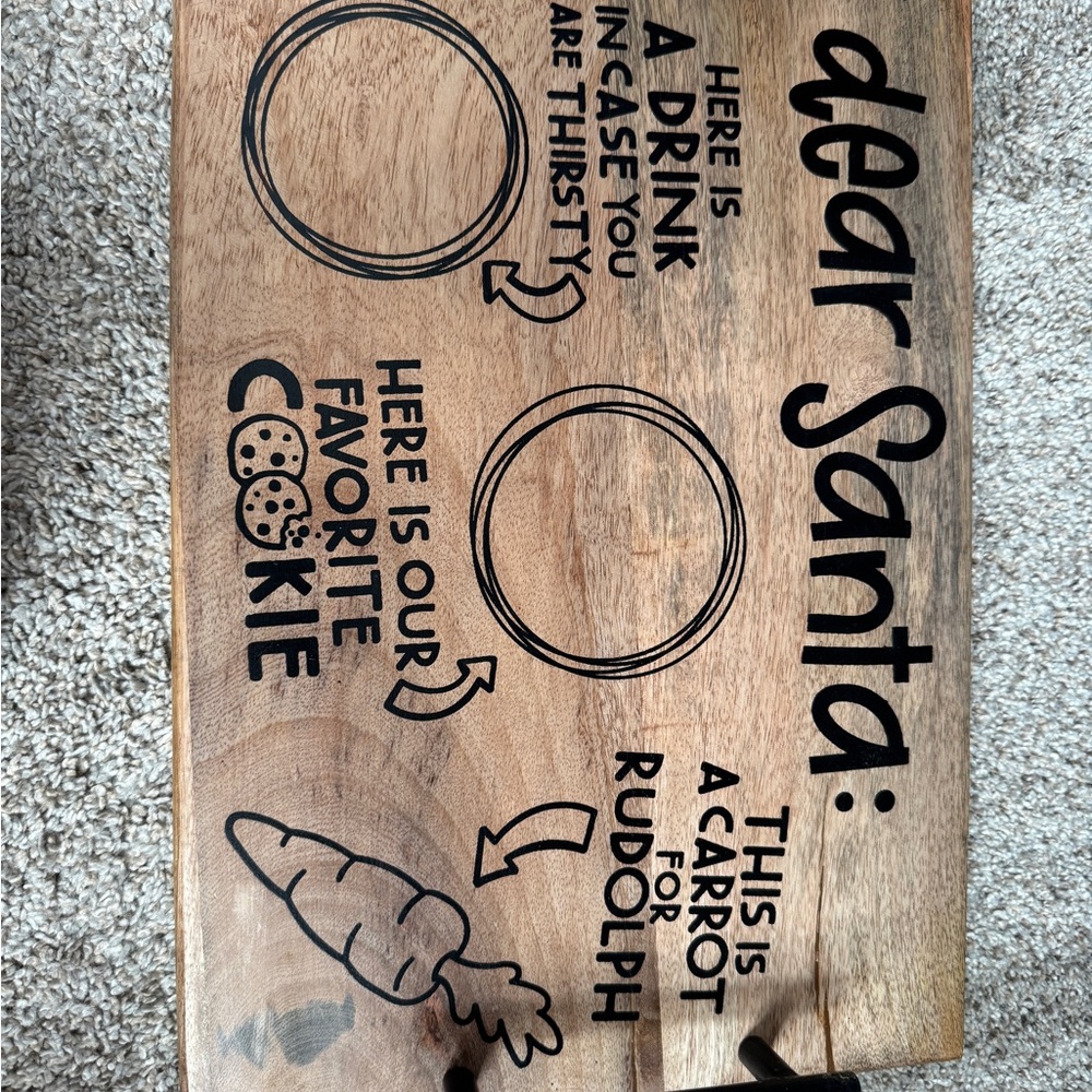 Wooden Santa Treat Board
